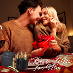 Valentines Whiskey Chilling Stones Gifts for Men Him - Cool Mens Birthday for Husband Boyfriend - 6pcs Whisky Stainless Steel Ice Cubes in Gift Box - Cool Without Dilution - British D'sire