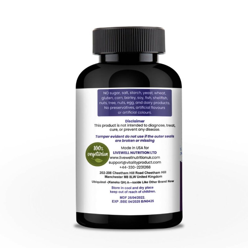 Vegetarian Ubiquinol – Kaneka QH® 200MG Pure Encapsulation High Potency (90 Softgels) Naturally Fermented Reduced Form of Co Q10 Secondary image