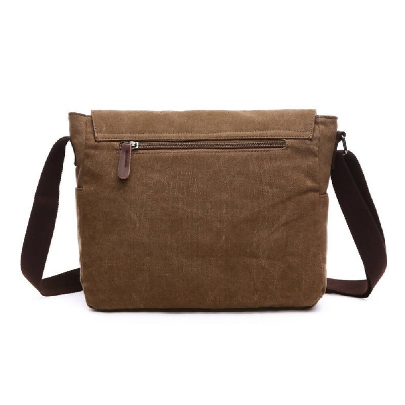 Versatile Canvas Shoulder Messenger Bag Business Computer Bag, Color: Black Large - Shoulder Messenger Bag - British D'sire