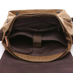 Versatile Canvas Shoulder Messenger Bag Business Computer Bag, Color: Black Large - Shoulder Messenger Bag - British D'sire