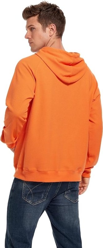 VICT POPU Hoodies For Men UK Jumpers Pullover Hooded Sweatshirts Plaid Jacquard Long Sleeve Drawstring Work Hipster Casual Hoodie - British D'sire