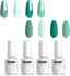Vishine Color Gel Nail Polish Kit Green combo Series 4pcs Nail Art Set 15ml UV LED Gel Home Manicure Salon Use Easy DIY Beauty Spring Summer Collection - British D'sire