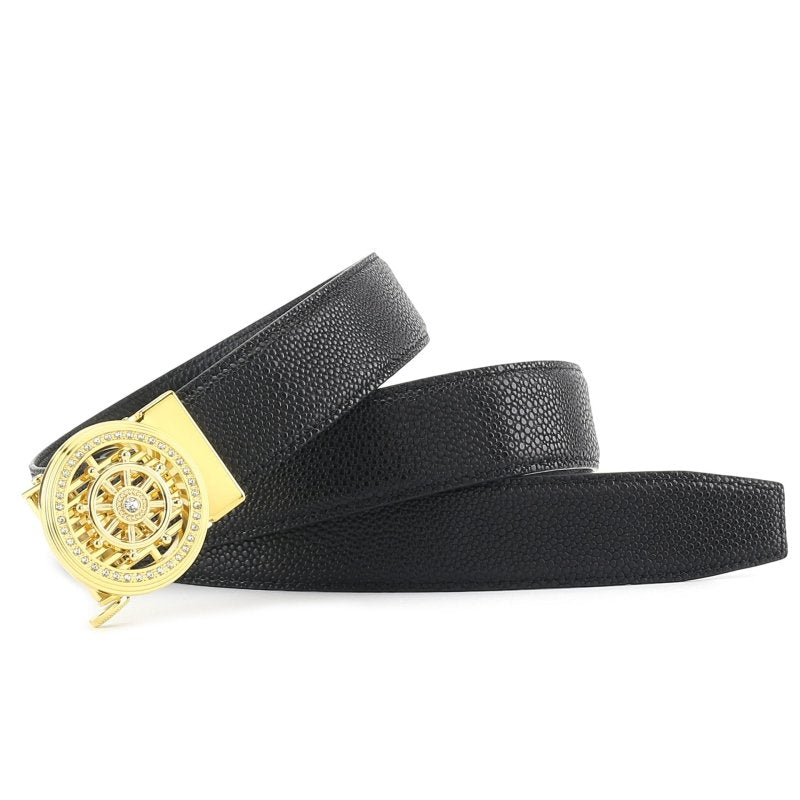 Vista Faux leather Round Buckle Mens Belt - Mens Accessories - British D'sire