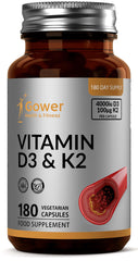 GH Vitamin D3 4000iu & Vitamin K2 100μg Supplement | 180 High Strength Vitamin D Capsules | Non-GMO, Gluten, Dairy & Allergen Free - British D'sire