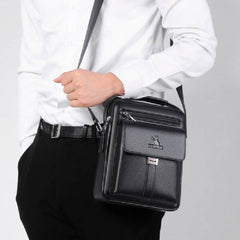 WEIXIER D244 Men Shoulder Bag Large Capacity Business Retro Messenger Bag(Black) - Single-shoulder Bags - British D'sire