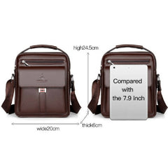 WEIXIER D244 Men Shoulder Bag Large Capacity Business Retro Messenger Bag(Black) - Single-shoulder Bags - British D'sire