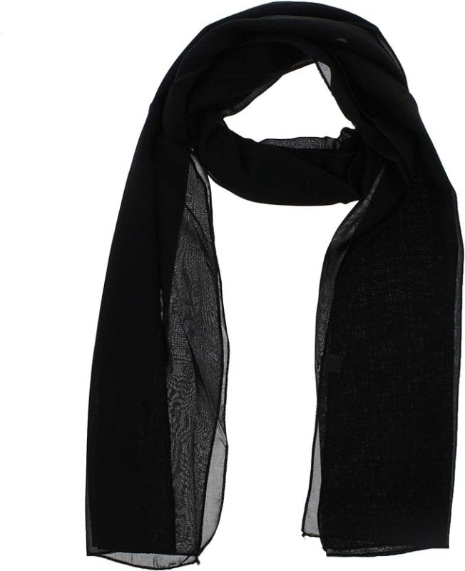 WESTEND CHOICE Ladies Chiffon Scarves Women Plain Neck Scarf Soft Headwrap Girls Headscarf Sheer Wrap women's scarves & wraps 150x45 cm - British D'sire