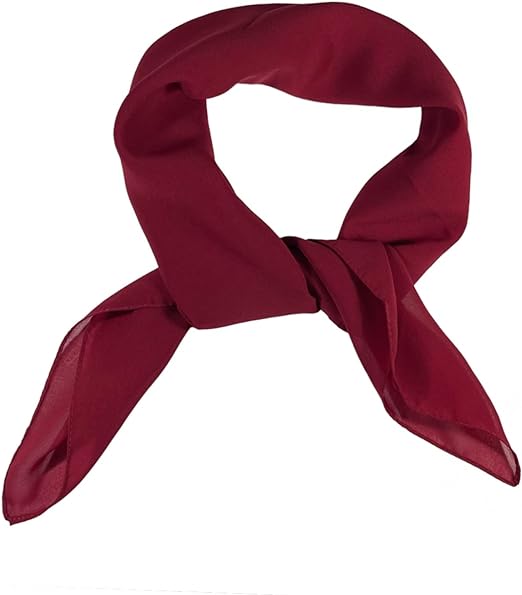 WESTEND CHOICE Square Chiffon Scarves Women Plain Neck Scarf 50s Retro lightweight Bandana Wrap Square | women's scarves 65 x 65 cm - Cool Women's Scarves - British D'sire