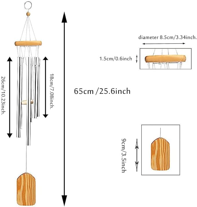 Wind Chime, Garden Wind Chime Woodstock Wind Chimes Home Decor Windchimes for Indoor and Outdoor - British D'sire