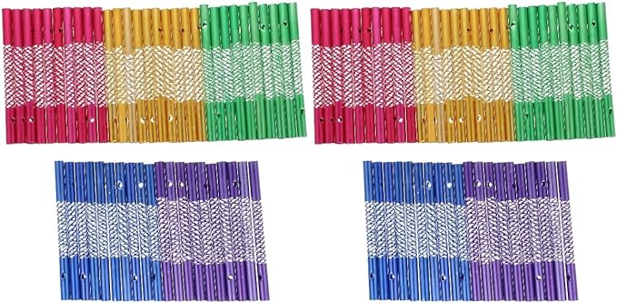 Wind Chime Tubes Tone Empty Tubes for Crafts Diy Wind Chimes Kits for Adults kids Arts and Crafts Garden Outdoor Hanging Decorations (100pcs), Assorted Color (02178) - British D'sire