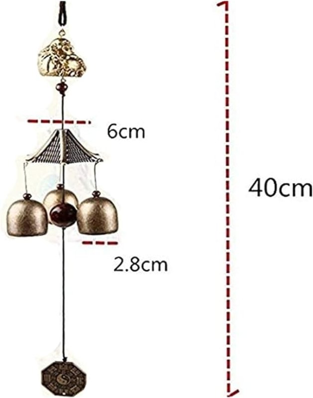 Wind Chimes for Garden Decorations, Chinese Lucky Metal Bell Wind Chimes Garden Ornaments Outdoor Clearance - British D'sire