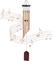 Wind Chimes Outdoor, 8 Aluminum Alloy Tubes Wind Chimes for Garden Patio Backyard Home Decor(Golden) - British D'sire