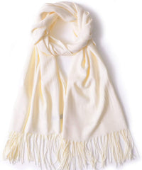 Winter Long Wool Soft Warm Tassel Scarves for Women Men Ladies 20 Solid Color Scarfs Women Men Shawls and Wraps - Women's Accessories - British D'sire