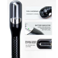 Wireless Hair Split Ends Trimmer USB Charging Hair Cutter Smooth End Cutting Clipper(Black) - Charging Hair Cutter - British D'sire