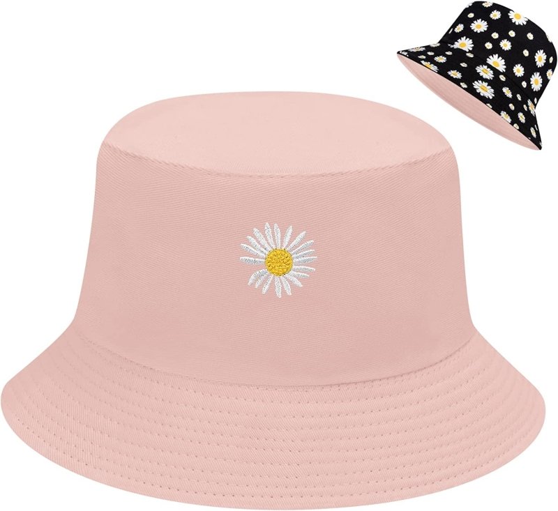 Women Bucket Hats Reversible Sun Hat Print Summer Fisherman Hat Cotton Travel Beach Bucket Hats for Teens - Womens Headwear - British D'sire