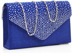 Women Diamante Envelope Clutch Bag Evening Handbag Purse Wedding, Bridal, Prom, Party Shoulder Bags - Women's Totes & Shoulder Bags - British D'sire