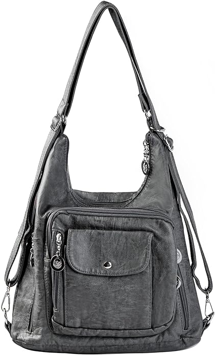 Women Handbags Hobo Bag Tote Bags Shoulder Bag Soft Washed Leather Multifunctional Messenger Bag - British D'sire Main image