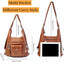 Women Handbags Hobo Bag Tote Bags Shoulder Bag Soft Washed Leather Multifunctional Messenger Bag - British D'sire