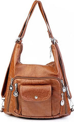 Women Handbags Hobo Bag Tote Bags Shoulder Bag Soft Washed Leather Multifunctional Messenger Bag - British D'sire
