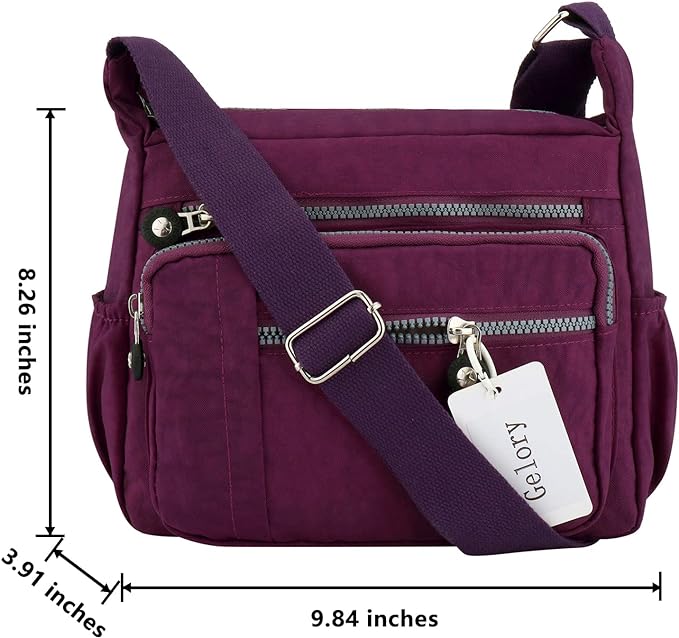 Womens Cross Body Bag Casual Shoulder Bag Handbag Multi Pocket Messenger for Shopping Daily Use - British D'sire