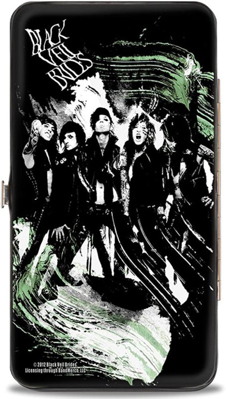 Womens Hinge Wallet - Black Veil Brides Group Pose3 Black/White/Sage, Multicolor, 7 X 4 inch, Multicolor Secondary image