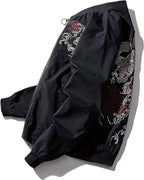 XYXIONGMAO Japanese Dragon Men'S Hip-Hop Clothing Oversized Men Bomber Jacket Couple Streetwear Pilot Jacket - British D'sire