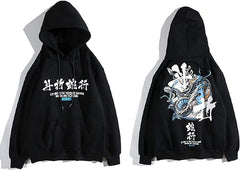 XYXIONGMAO Techware Graphic Hoodies Street Streetwear Hoodie Japanese Oversized Black Mens Hip Hop Sweatshirt - British D'sire