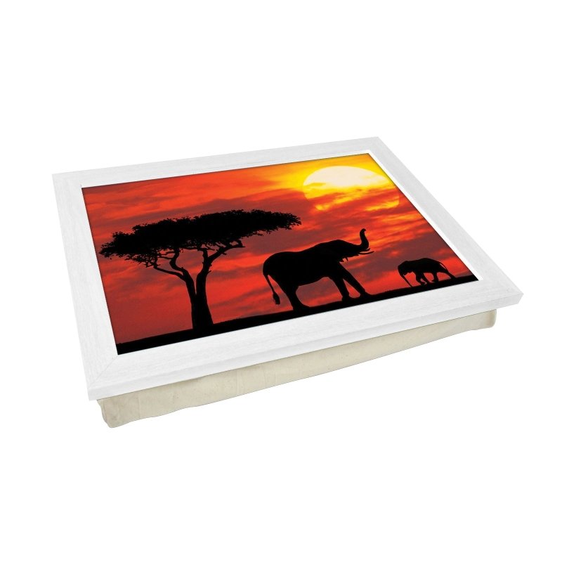 Yoosh African Sunset Elephant Silhouette Lap Tray - Kitchen Tools & Gadgets - British D'sire Main image