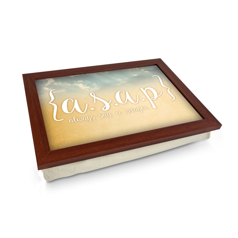 Yoosh A.S.A.P Always Say A Prayer Personalised Lap Tray - Kitchen Tools & Gadgets - British D'sire
