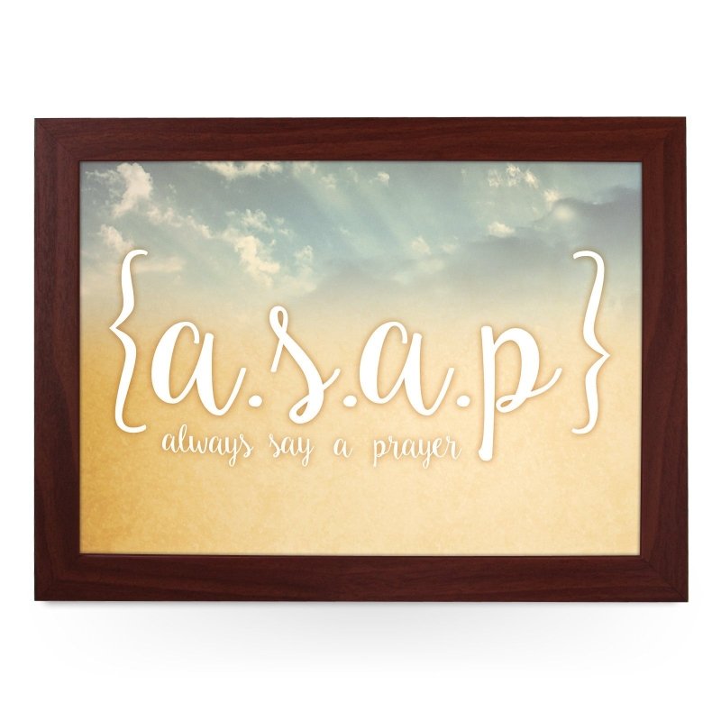 Yoosh A.S.A.P Always Say A Prayer Personalised Lap Tray - Kitchen Tools & Gadgets - British D'sire Main image