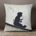 Yoosh Banksy Bubble Girl - 40 x 40 cm Cushion - Cushions & Covers - British D'sire