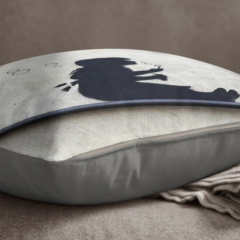 Yoosh Banksy Bubble Girl - 40 x 40 cm Cushion - Cushions & Covers - British D'sire