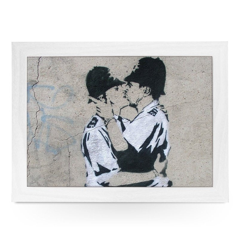 Yoosh Banksy Kissing Coppers Lap Tray - Kitchen Tools & Gadgets - British D'sire