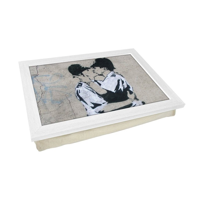 Yoosh Banksy Kissing Coppers Lap Tray - Kitchen Tools & Gadgets - British D'sire