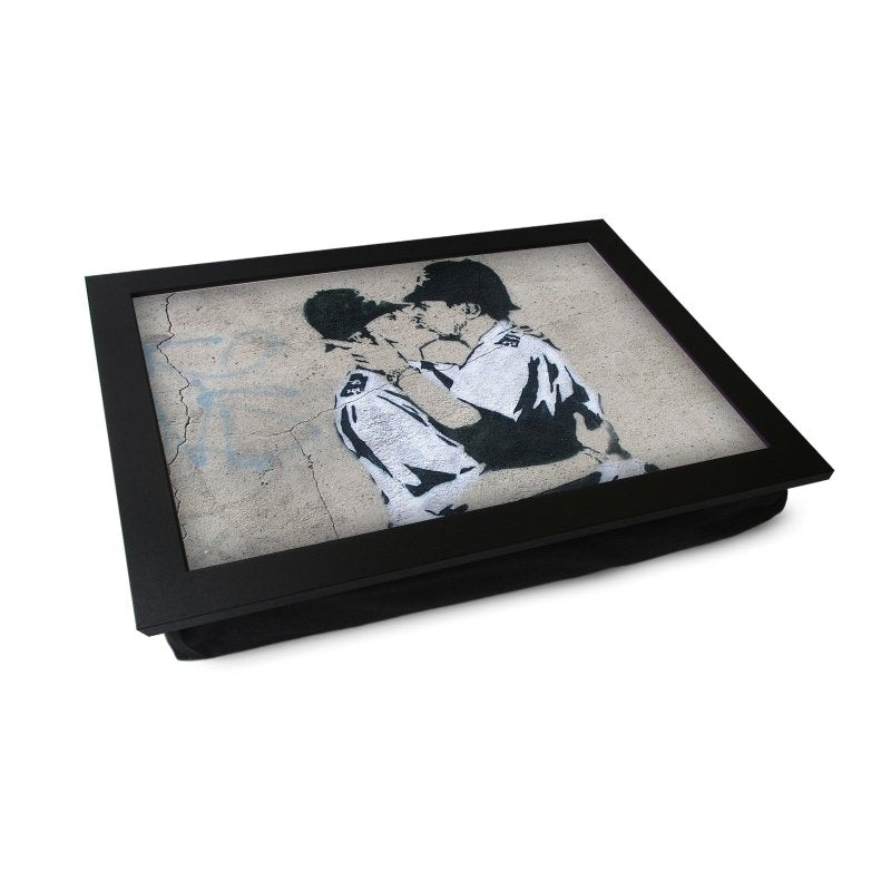 Yoosh Banksy Kissing Coppers Lap Tray Secondary image