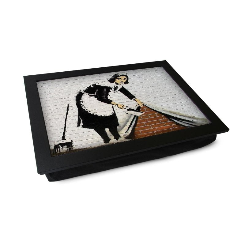 Yoosh Banksy Sweeping It Under The Carpet Maid Lap Tray Secondary image