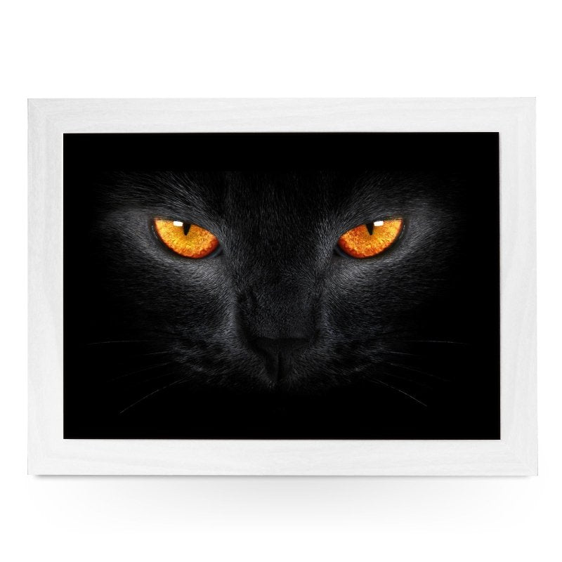 Yoosh Black Cat with Orange Eyes Lap Tray - Kitchen Tools & Gadgets - British D'sire