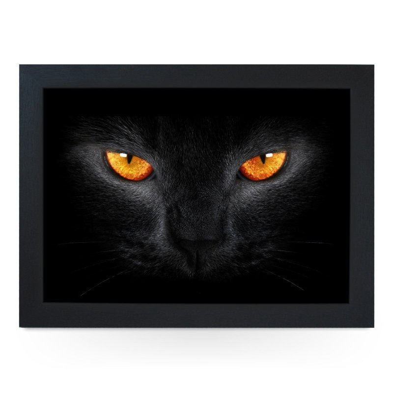 Yoosh Black Cat with Orange Eyes Lap Tray - Kitchen Tools & Gadgets - British D'sire
