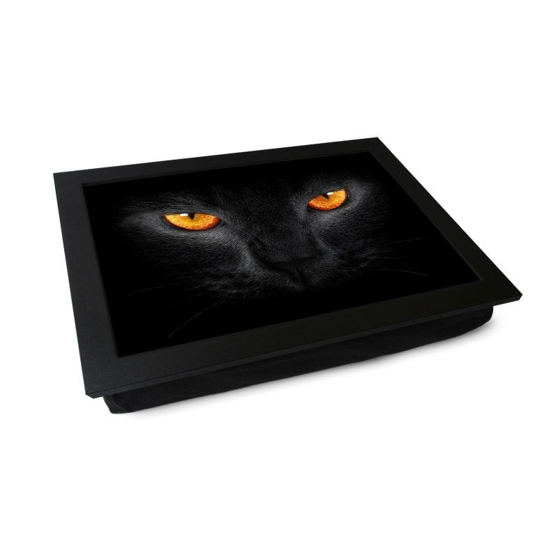 Yoosh Black Cat with Orange Eyes Lap Tray - Kitchen Tools & Gadgets - British D'sire