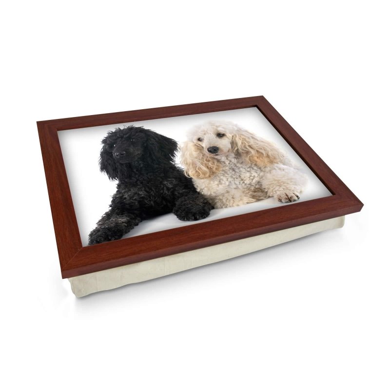 Yoosh Black & White Poodle Dogs Lap Tray - Kitchen Tools & Gadgets - British D'sire Main image