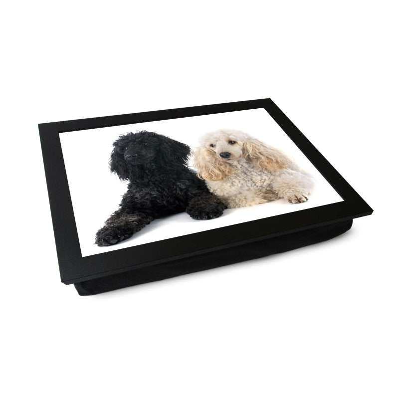 Yoosh Black & White Poodle Dogs Lap Tray Secondary image