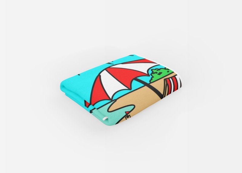 Yoosh Colouring Book Style - Beach Towel - Towels - British D'sire