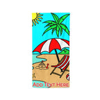 Yoosh Colouring Book Style - Beach Towel - Towels - British D'sire