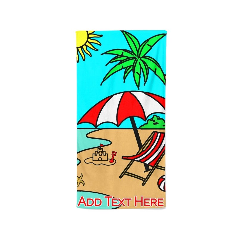 Yoosh Colouring Book Style - Beach Towel - Towels - British D'sire