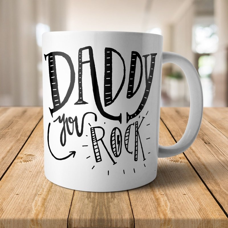Yoosh Daddy You Rock Mug - M001 - Glasswares & Drinkwares - British D'sire Main image