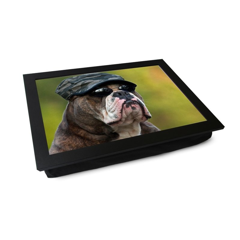 Yoosh Dressed Up Army Bull Dog Lap Tray - L0152 Secondary image