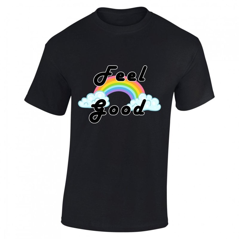 Yoosh Feel Good Rainbow T-Shirt - Mens T-Shirts & Shirts - British D'sire