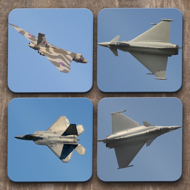 Yoosh Fighter Jets x 4 Coasters - Kitchen Tools & Gadgets - British D'sire