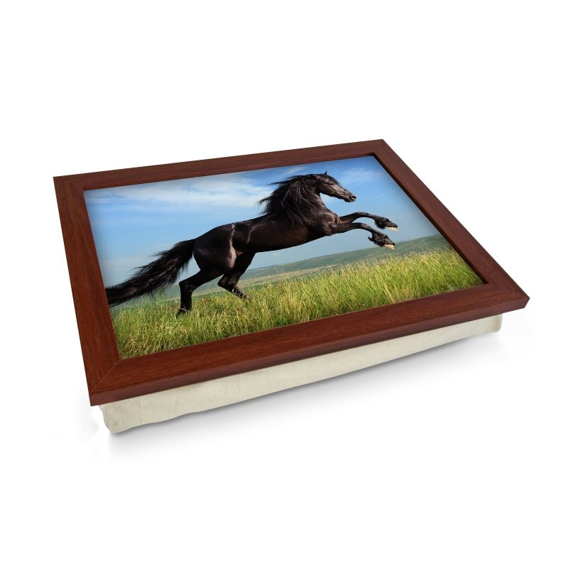 Yoosh Galloping Black Horse Lap Tray - L0746 Secondary image