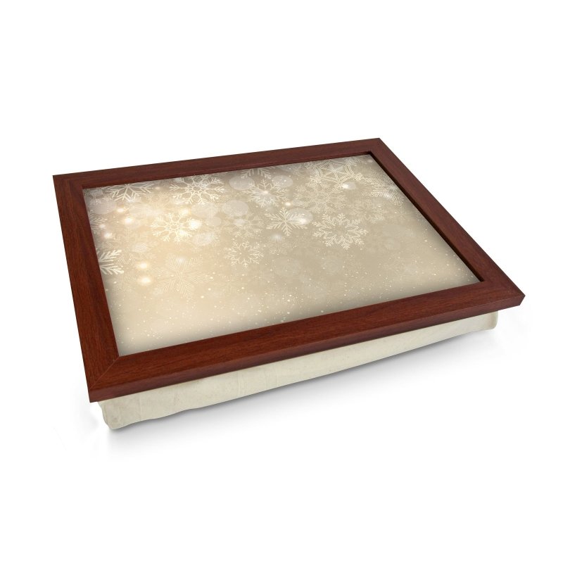 Yoosh Golden Sparkly Snowflakes Lap Tray - L0568 - Kitchen Tools & Gadgets - British D'sire